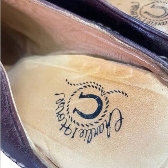 Charlie 1 Horse Brown Distressed Leather Heels Mules Size 7 Cowboy Western - Picture 8 of 10